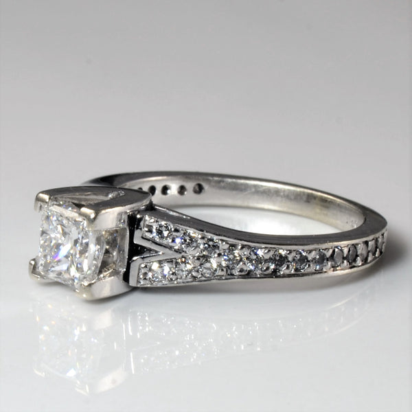 Split Shank Princess Diamond Engagement Ring | 0.83ctw | SZ 5.75 |
