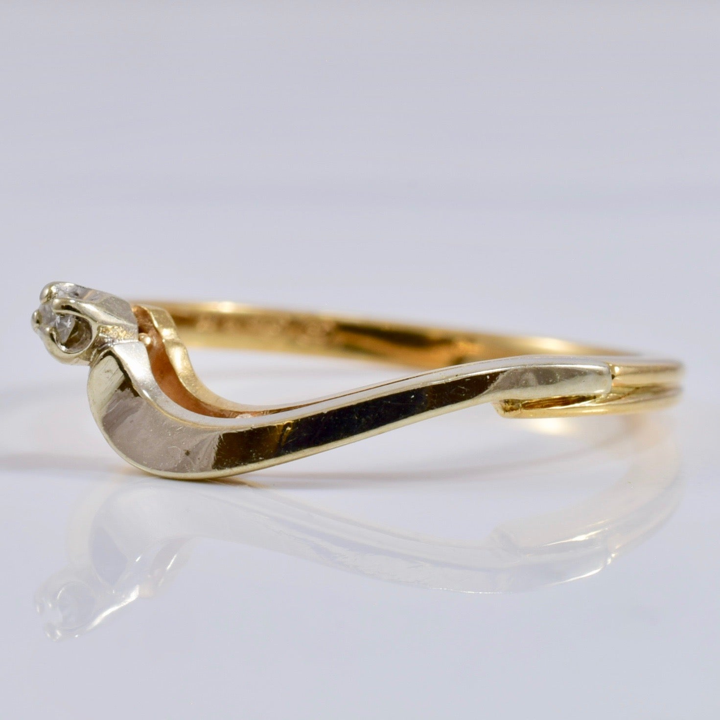 Thin Multi Tone Diamond Ring | 0.02 ctw SZ 6.25 |