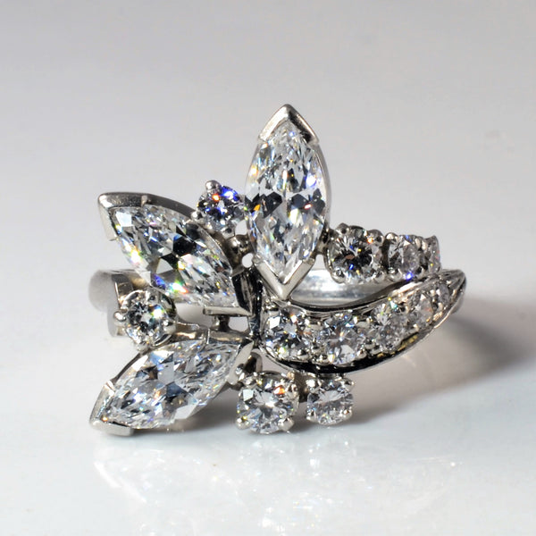 'Birks' Ornate Diamond Cocktail Ring | 2.05ctw | SZ 6 |