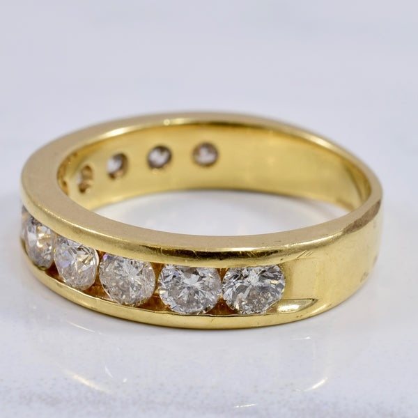 Yellow Gold Diamond Band | 1.32 ctw SZ 6.5 |