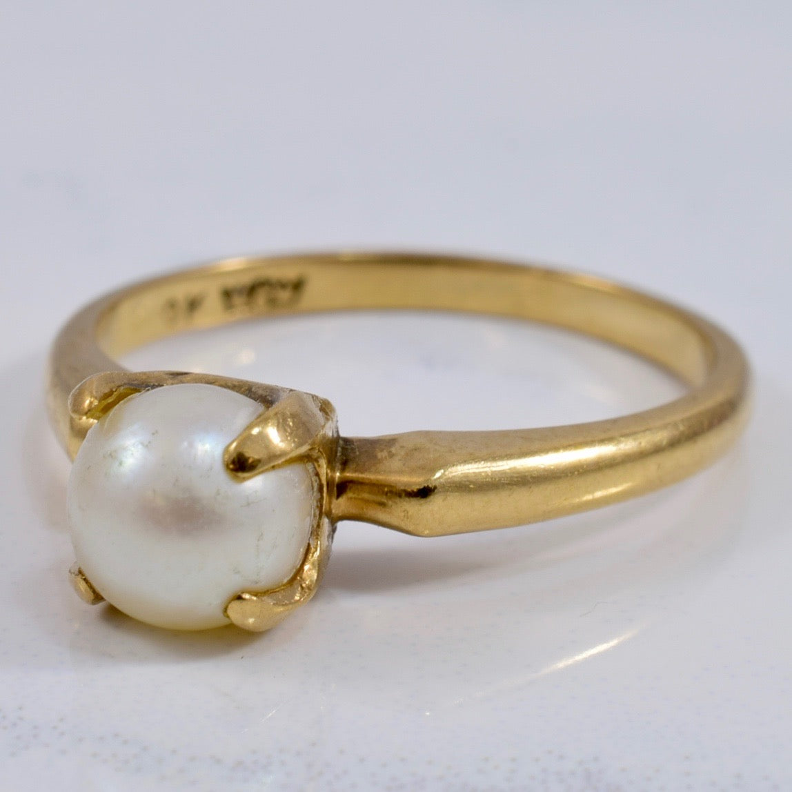 Solitaire Pearl Ring | 1.52 ct SZ 6.25 |