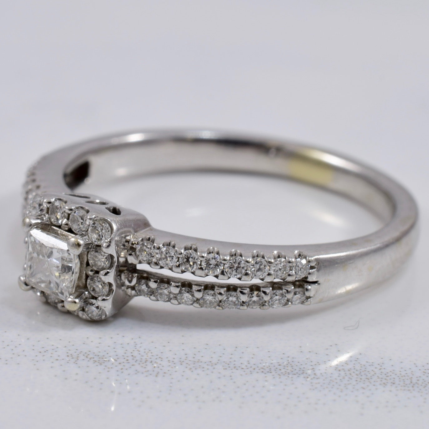 Princess Cut Diamond Engagement Ring | 0.37 ctw SZ 7.5 |