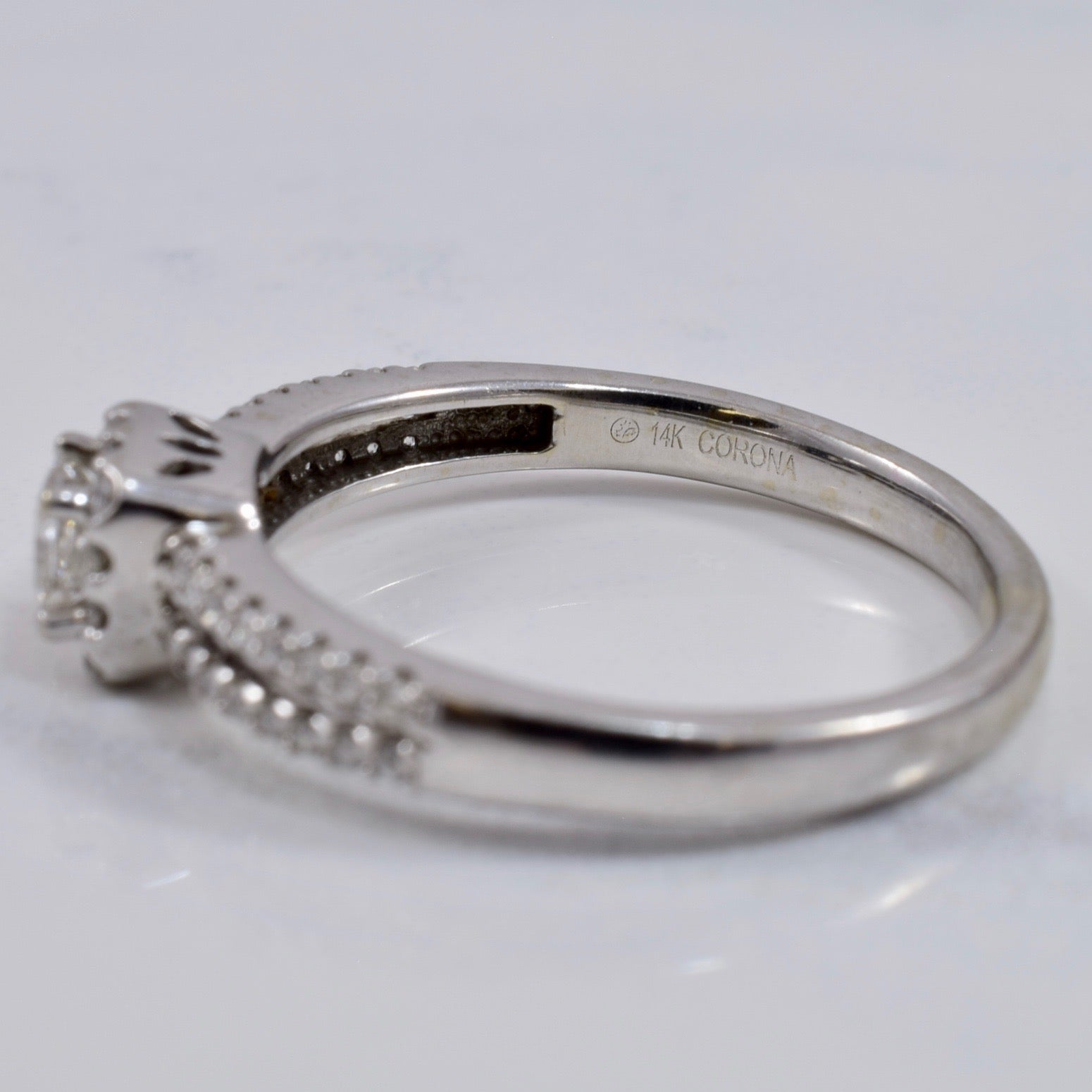 Princess Cut Diamond Engagement Ring | 0.37 ctw SZ 7.5 |