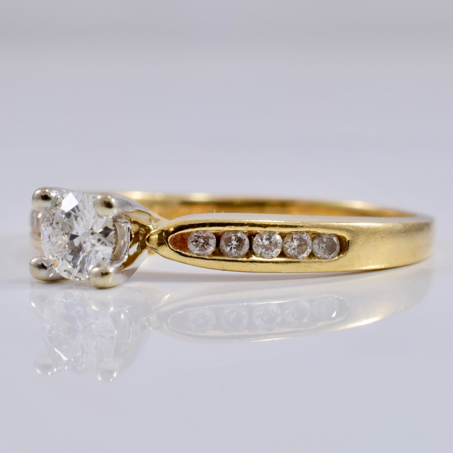 Diamond Engagement Ring with Accent Diamonds | 0.33 ctw SZ 7.25 |
