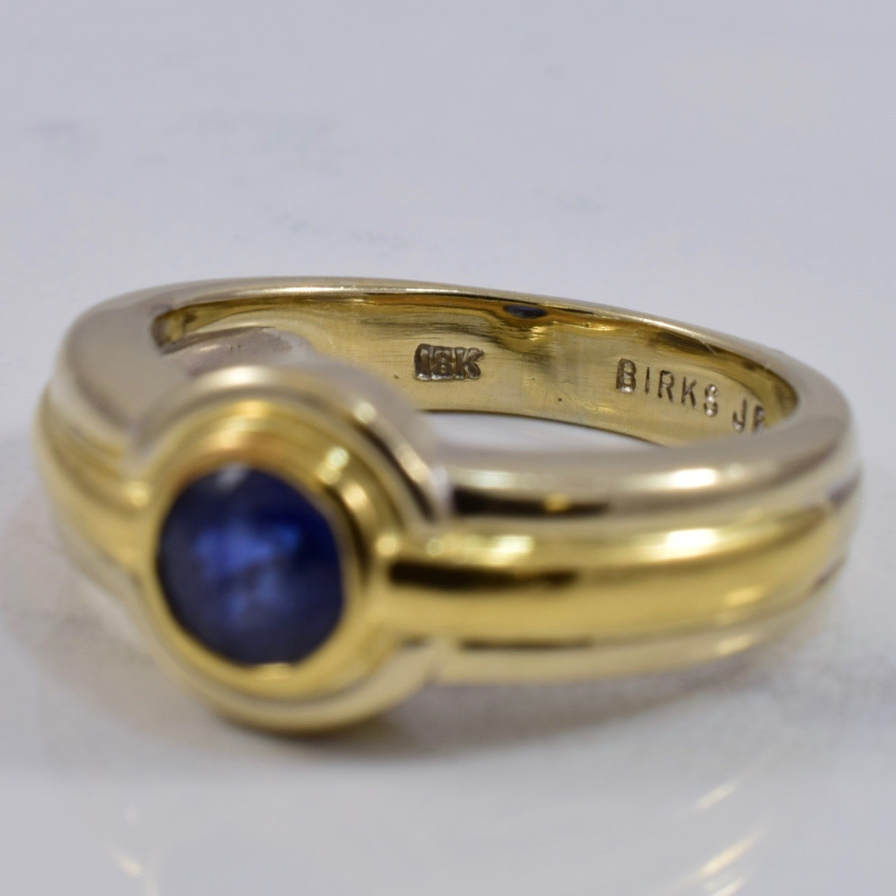 Bezel Set Sapphire Ring | 0.56 ct SZ 4.25 |