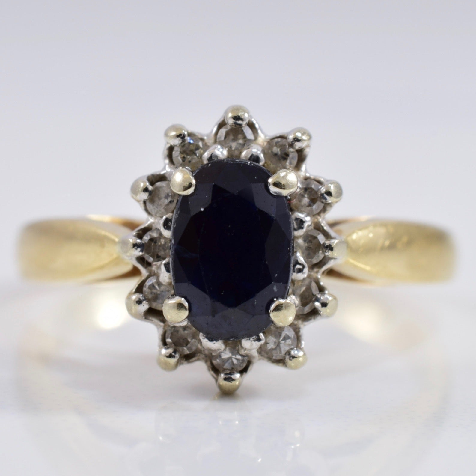 Sapphire and Diamond Cluster Ring | 0.10 ctw SZ 5 |