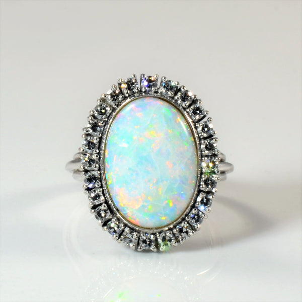 Elegant Opal & Diamond Cocktail Ring | 2.35ct, 0.50ctw | SZ 5 |