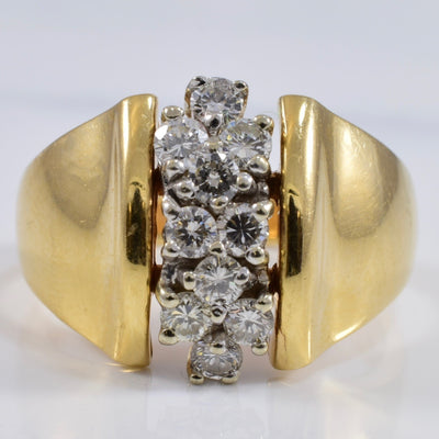 Diamond Cluster Row Ring | 0.50 ctw SZ 7 |