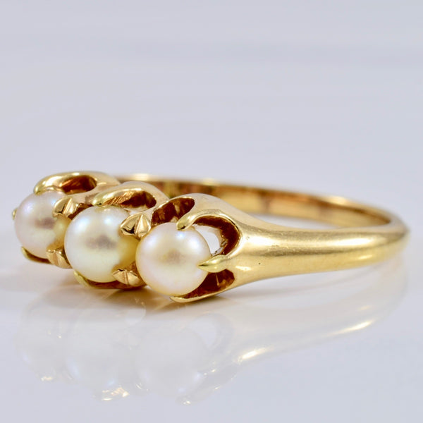 Victorian Pearl Ring | 1.20 ctw SZ 4.75 |