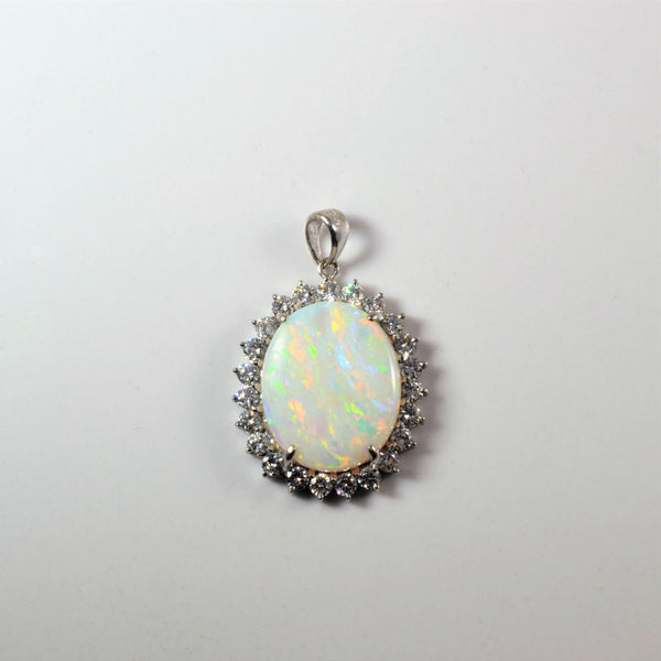 Opal & Diamond Pendant | 4.25ct, 0.50ctw |