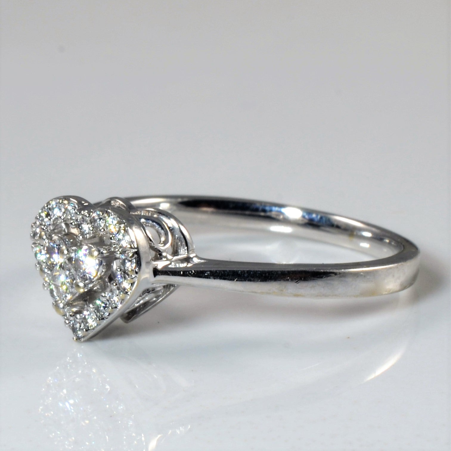 Diamond Heart Promise Ring | 0.23ctw | SZ 7 |