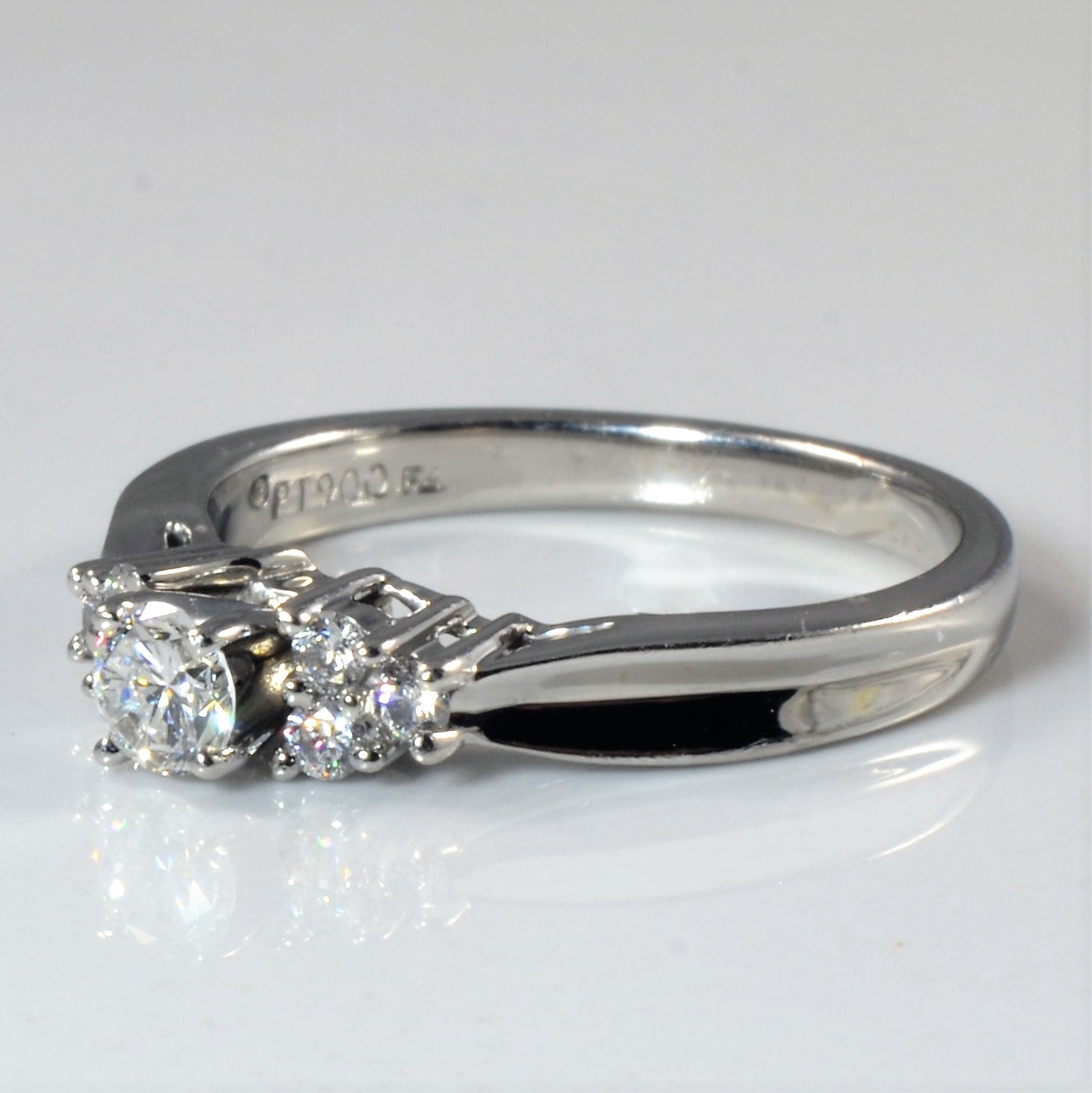 Petite Platinum Engagement Ring | 0.35ctw | SZ 7.25 |