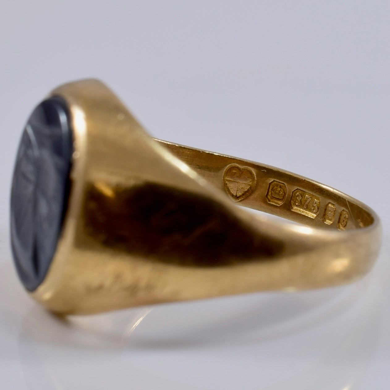 Bezel Set Hematite Ring | 2.34 ct SZ 5.5 |