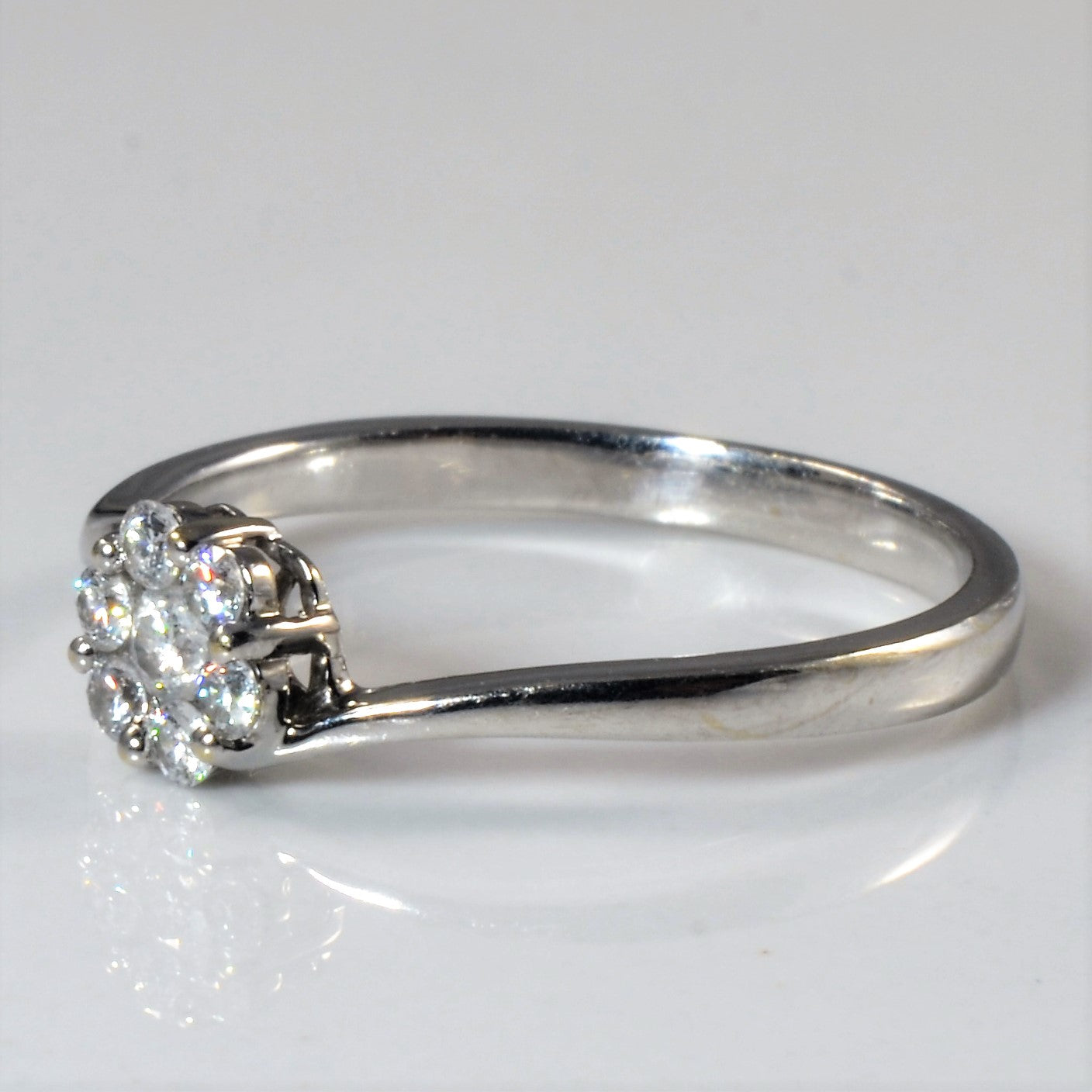 Cluster Diamond Bypass Ring | 0.23ctw | SZ 7.5 |