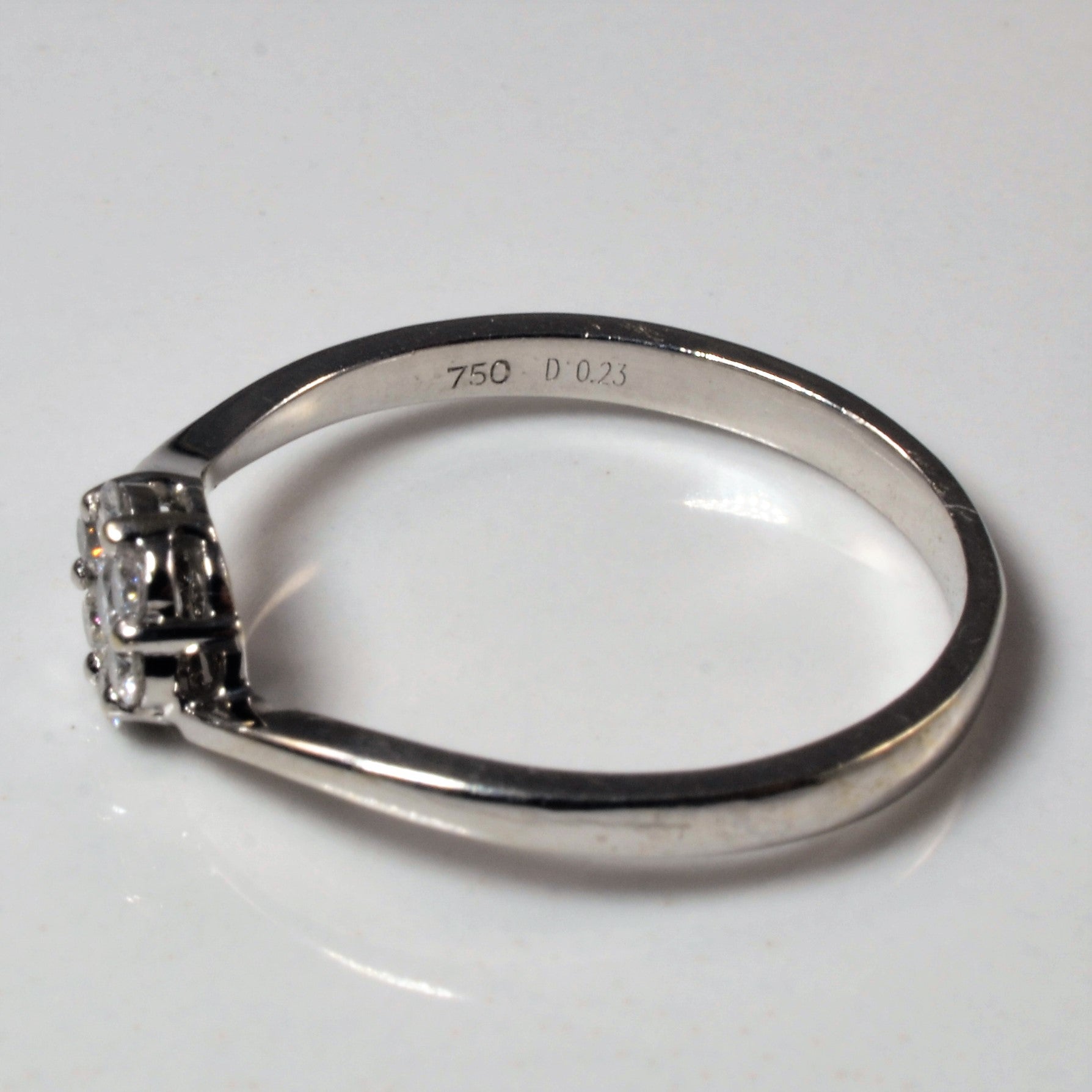 Cluster Diamond Bypass Ring | 0.23ctw | SZ 7.5 |