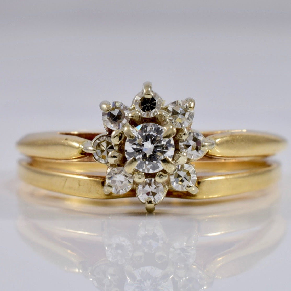 Floral Diamond Cluster Ring | 0.25 ctw SW 5.25 |