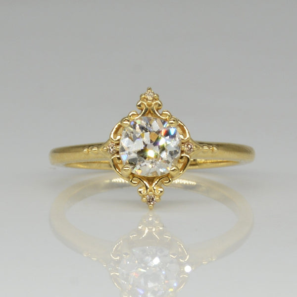 Bespoke' Pale Champagne Old Mine Diamond Ring | 0.86ctw | SZ 7.25 |