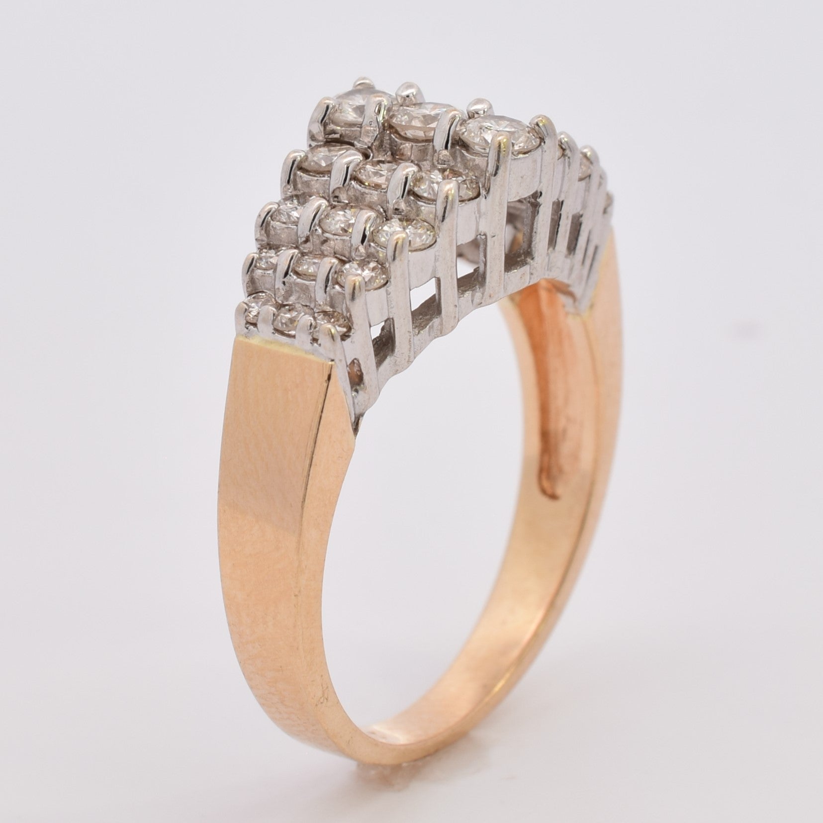 Triple Row Diamond Gradient Ring | 0.60ctw | SZ 6.5 |