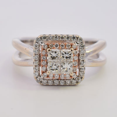 Diamond Grid Split Shank Ring | 0.48ctw | SZ 6.5 |
