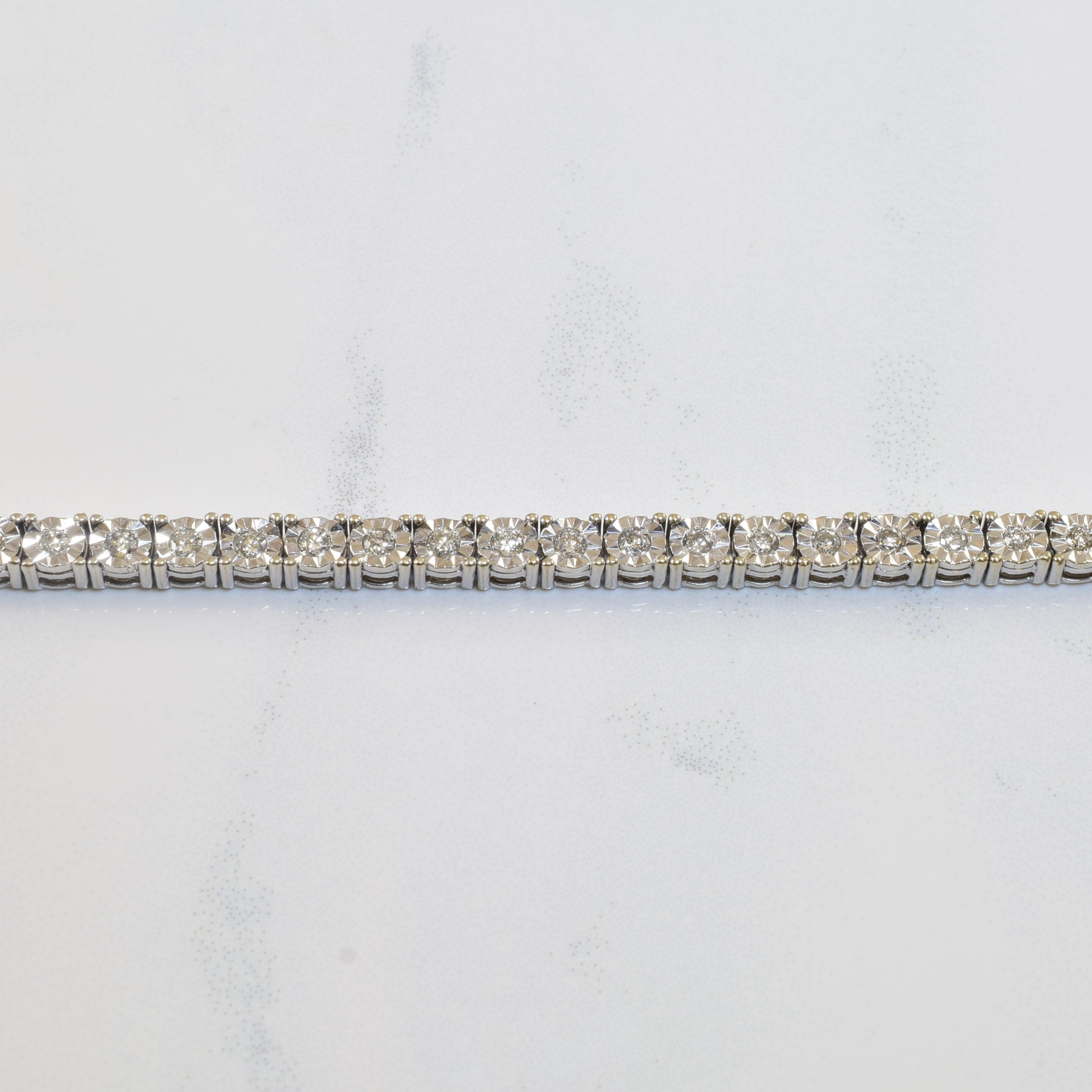Illusion Set Diamond Tennis Bracelet | 0.92ctw | 7.25" |