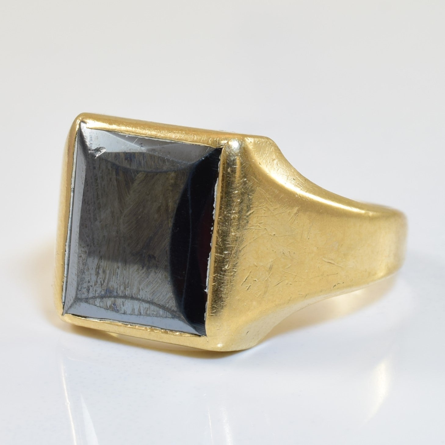 Faceted Hematite Ring | 4.00ct | SZ 8.25 |