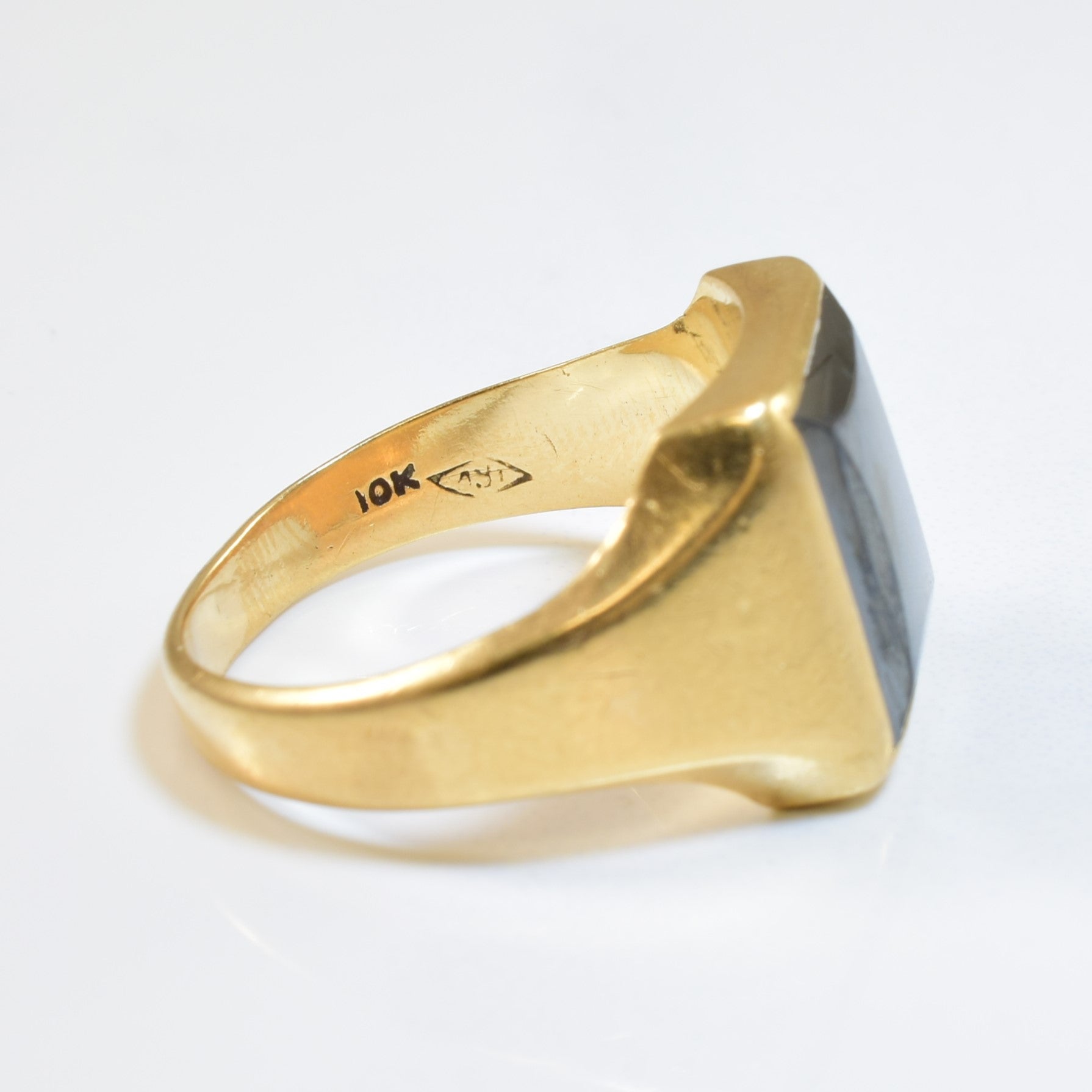 Faceted Hematite Ring | 4.00ct | SZ 8.25 |