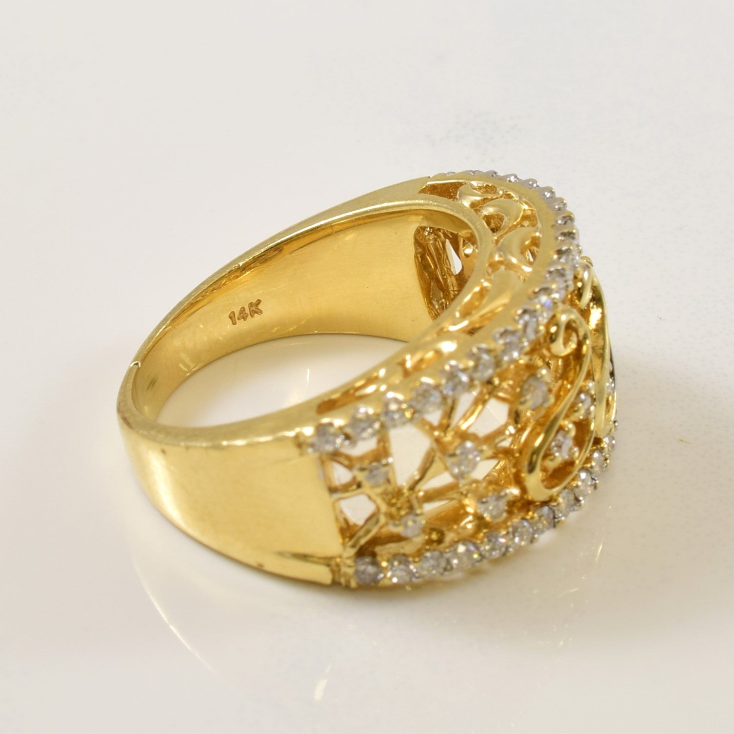 Diamond Filigree Lattice Ring | 0.40ctw | SZ 6.25 |