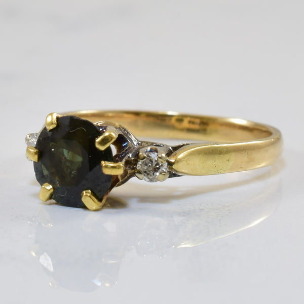 Green Zircon & Diamond Ring | 1.30ctw, 0.08ctw | SZ 6.5 |