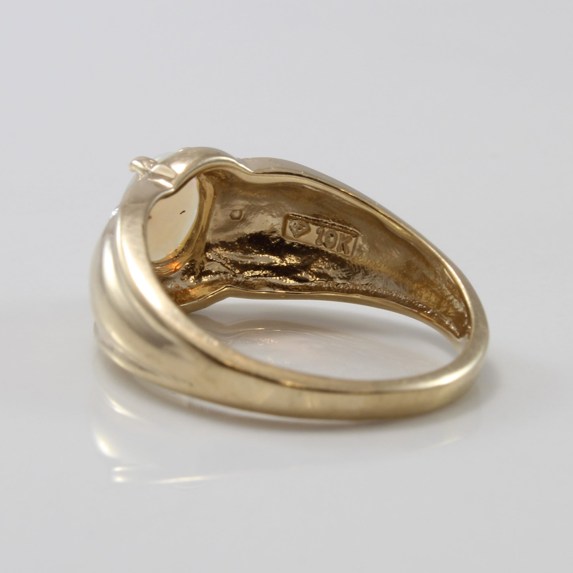 Opal Cabochon & Diamond Ring | 0.30ct, 0.01ctw | SZ 6.75 |
