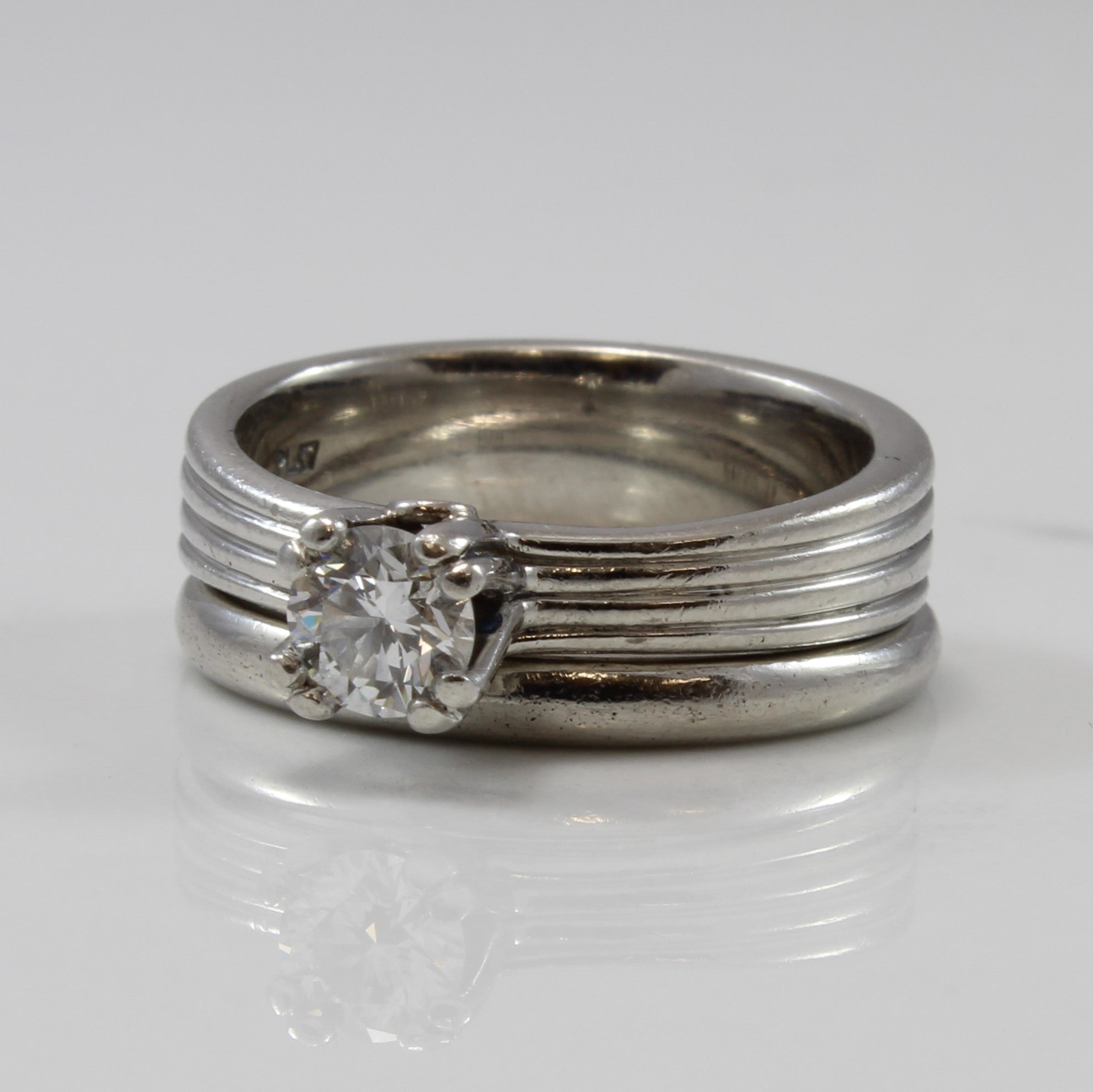 Birks' Platinum Diamond Solitaire Wedding Set | 0.53 ctw | SI1 | SZ 7.5 |