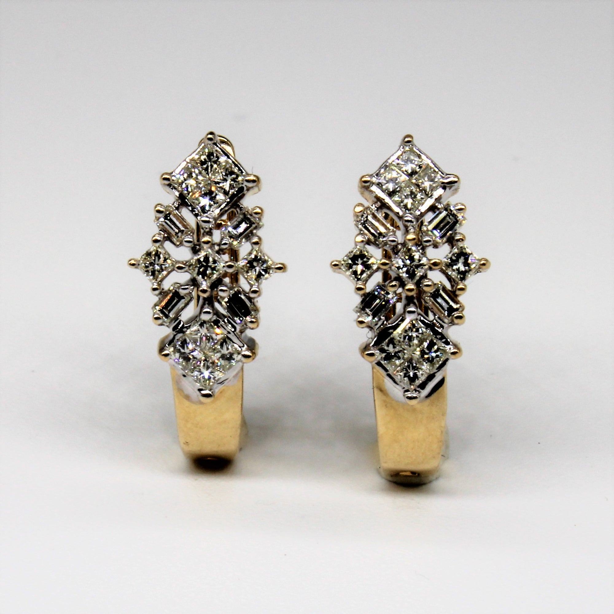 Baguette Diamond Huggie Earrings | 0.58ctw |