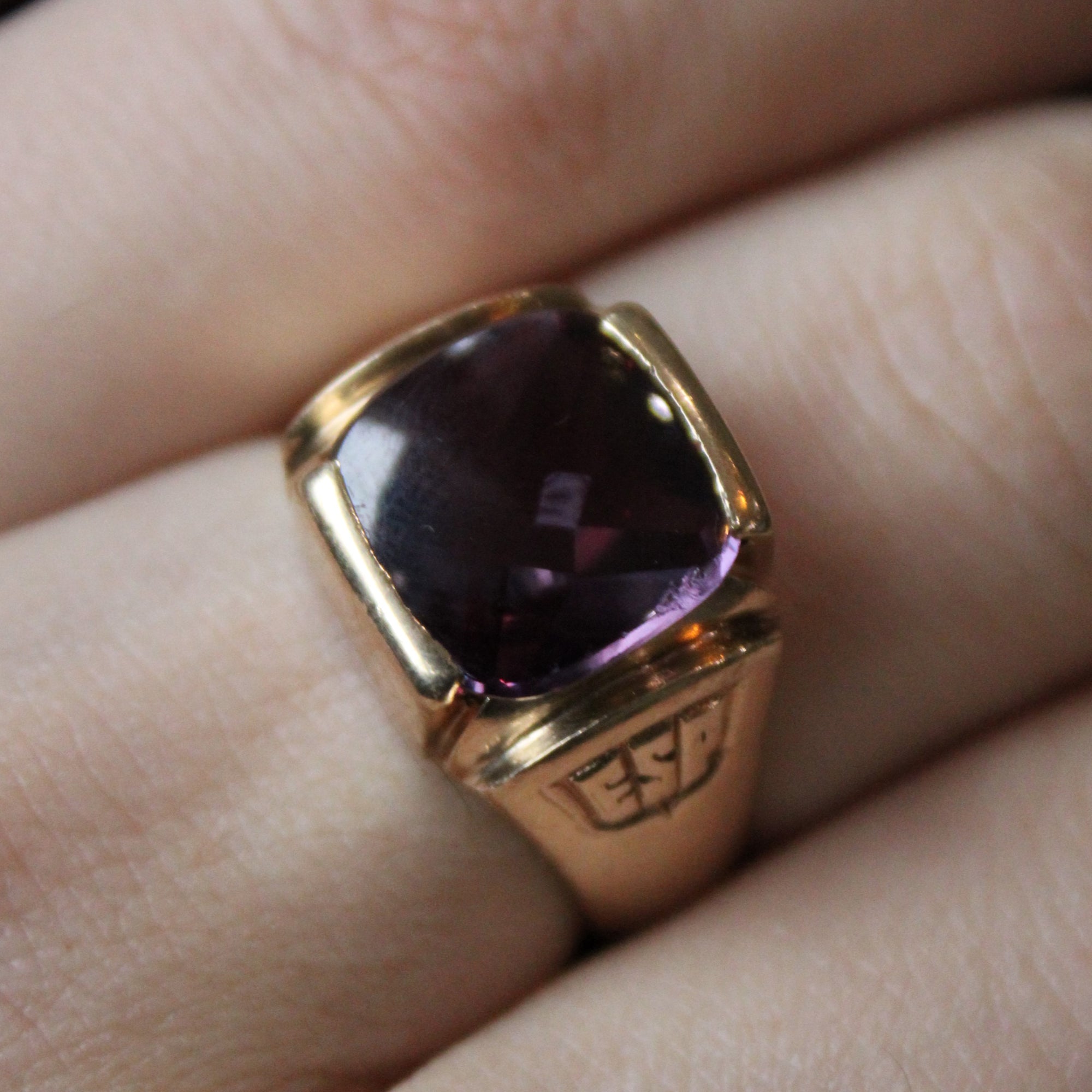 Synthetic Purple Sapphire Cocktail Ring | 5.00ct | SZ 8.75 |