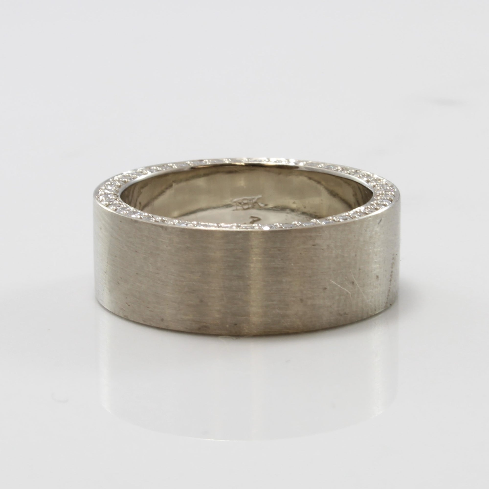 Matte Finish Diamond Profile Wedding Ring | 0.50ctw | SZ 6 |