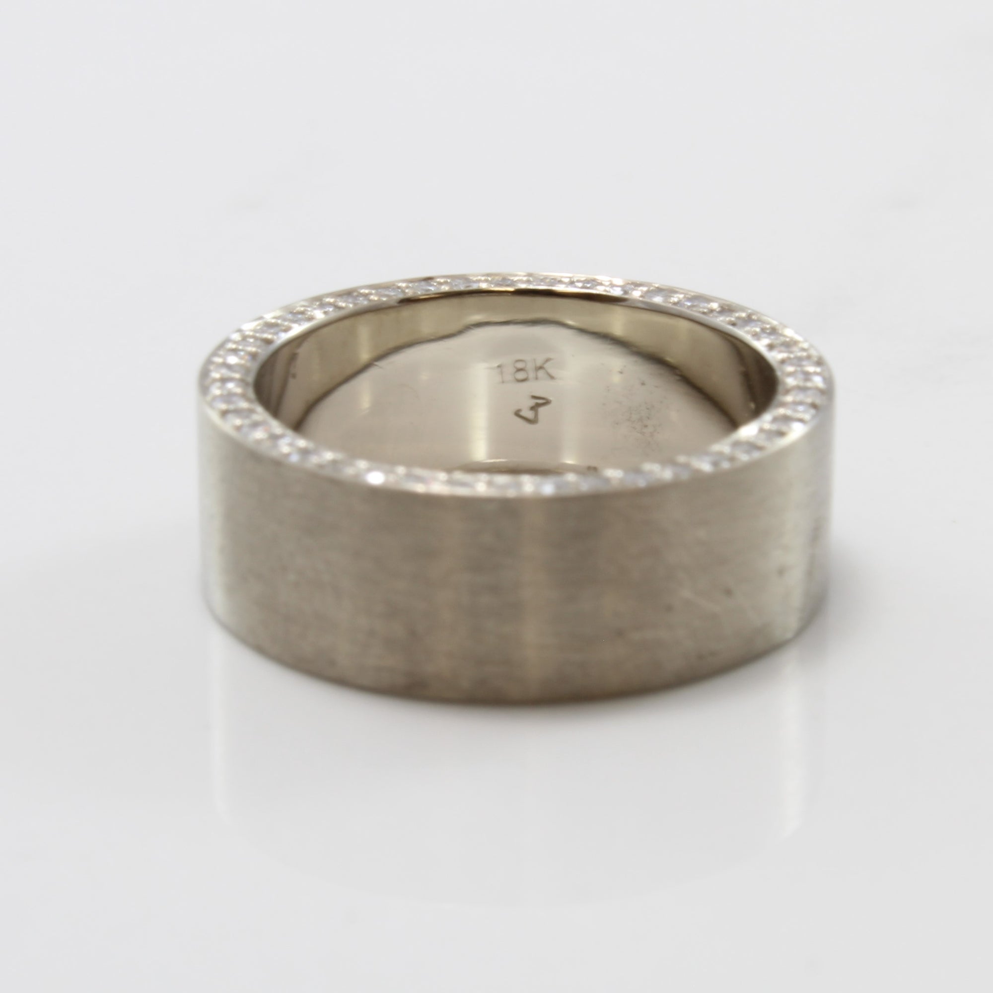 Matte Finish Diamond Profile Wedding Ring | 0.50ctw | SZ 6 |