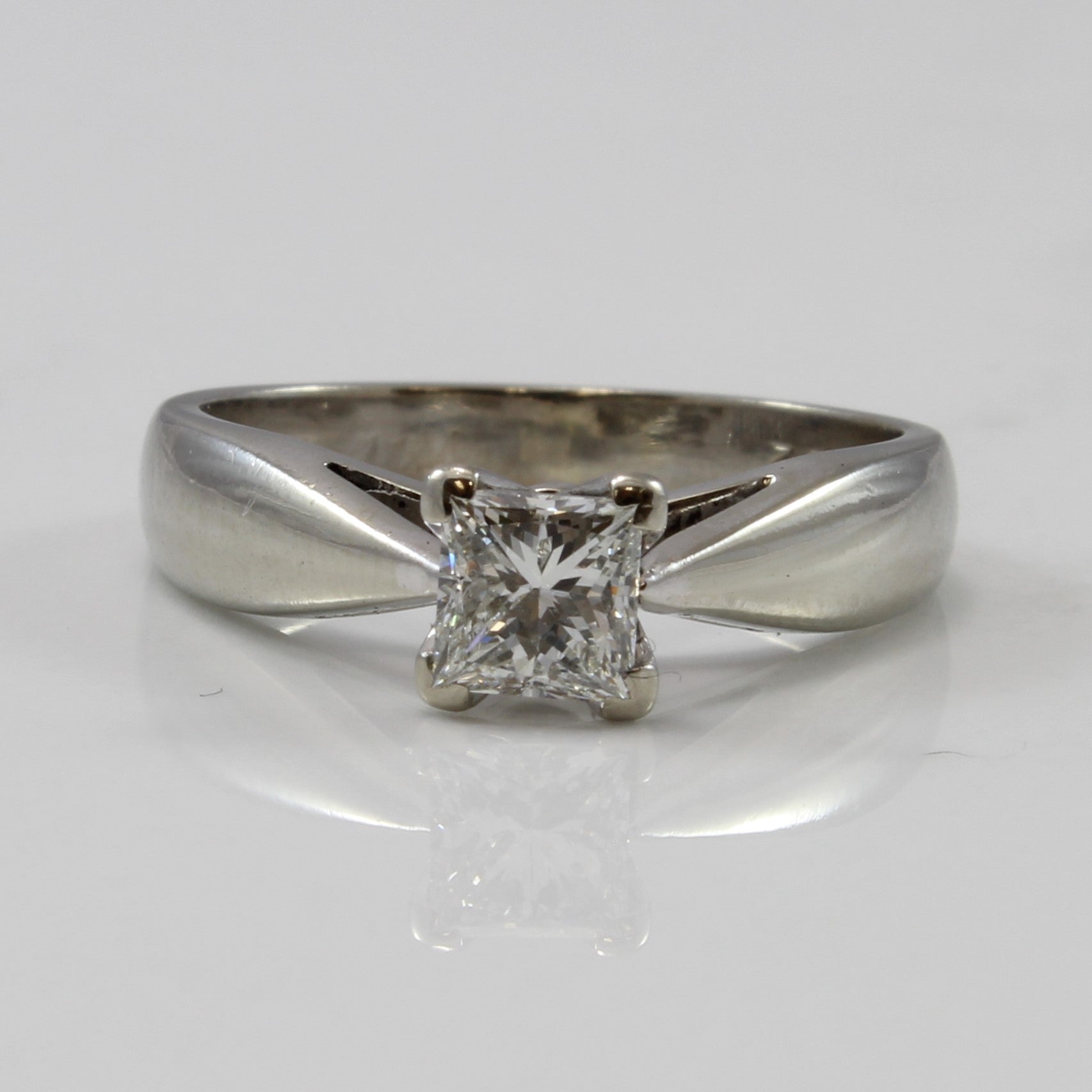 Cathedral Princess Solitaire Diamond Ring | 0.52 ct | SI1, G | SZ 5.5 |