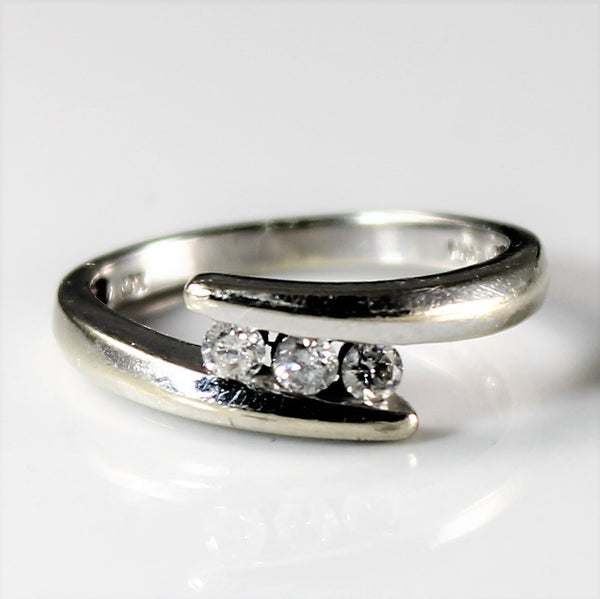Bypass Three Stone Diamond Ring | 0.12ctw | SZ 4 |