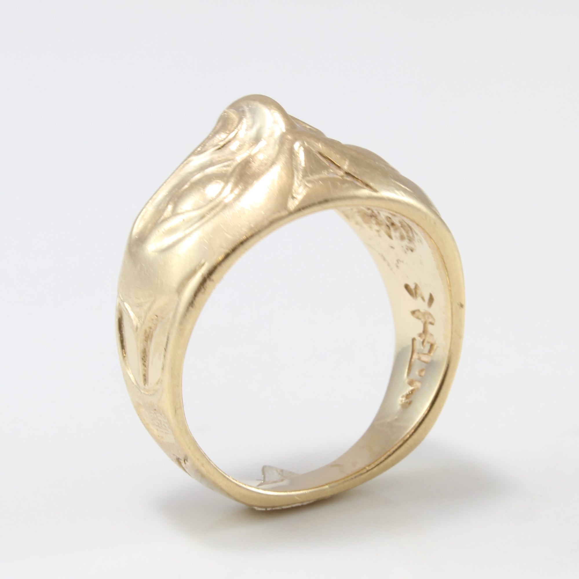 Indigenous Owl Art Gold Ring | SZ 9 |
