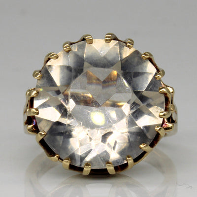 Large Quartz Cocktail Ring | 10.05ct | SZ 6.75 |