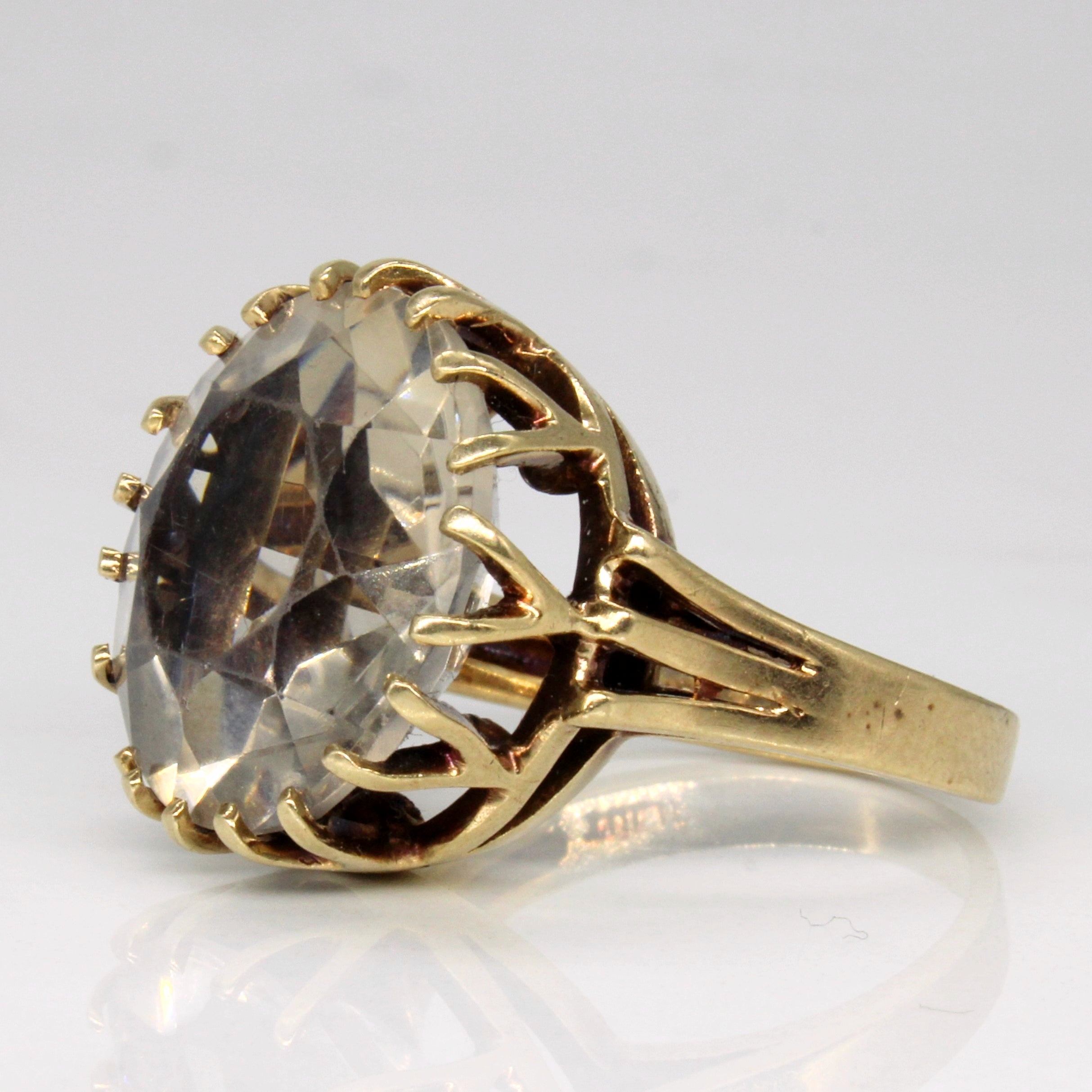 Large Quartz Cocktail Ring | 10.05ct | SZ 6.75 |