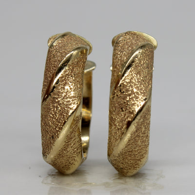 Sparkle Finish Twist Hoops |