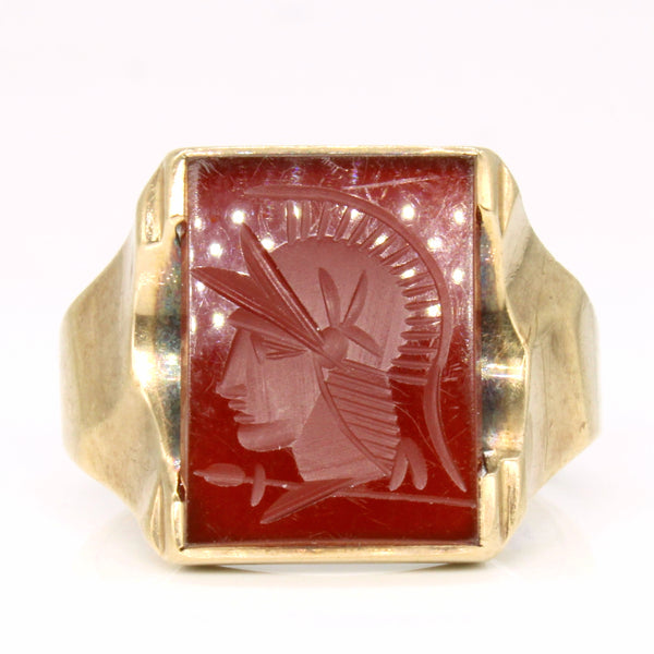 Agate Cameo Ring | 2.75ct | SZ 10 |