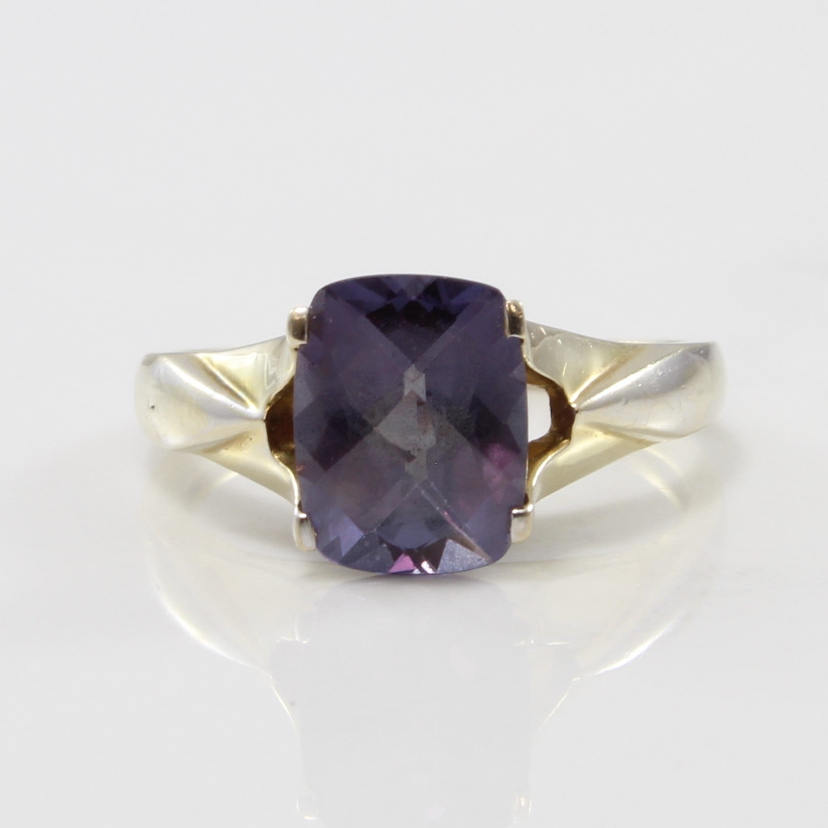 Synthetic Alexandrite Solitaire Ring | 2.15ct | SZ 6 |