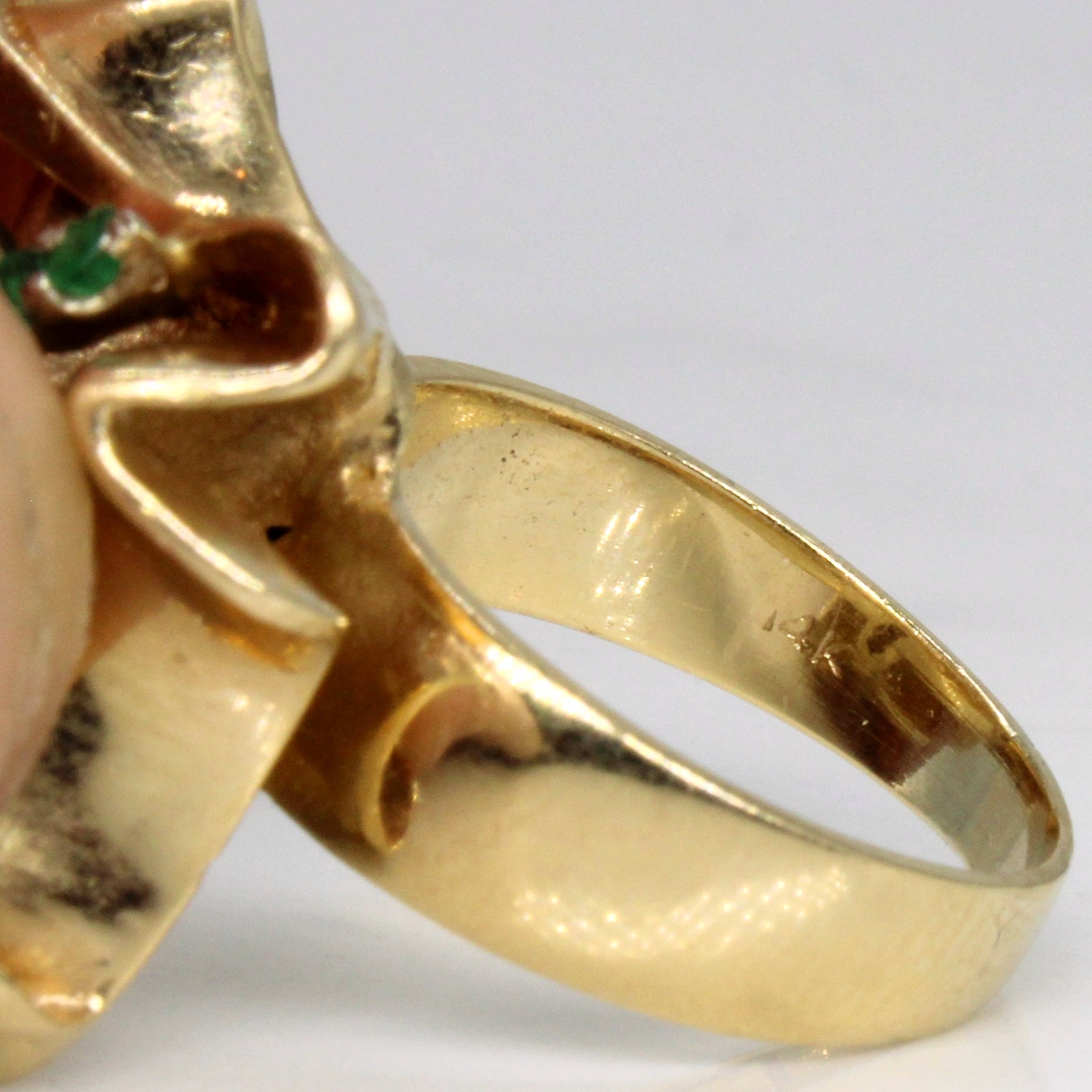 Abstract Diamond & Emerald Cocktail Ring | 0.22ct, 0.22ctw | SZ 5.25 |