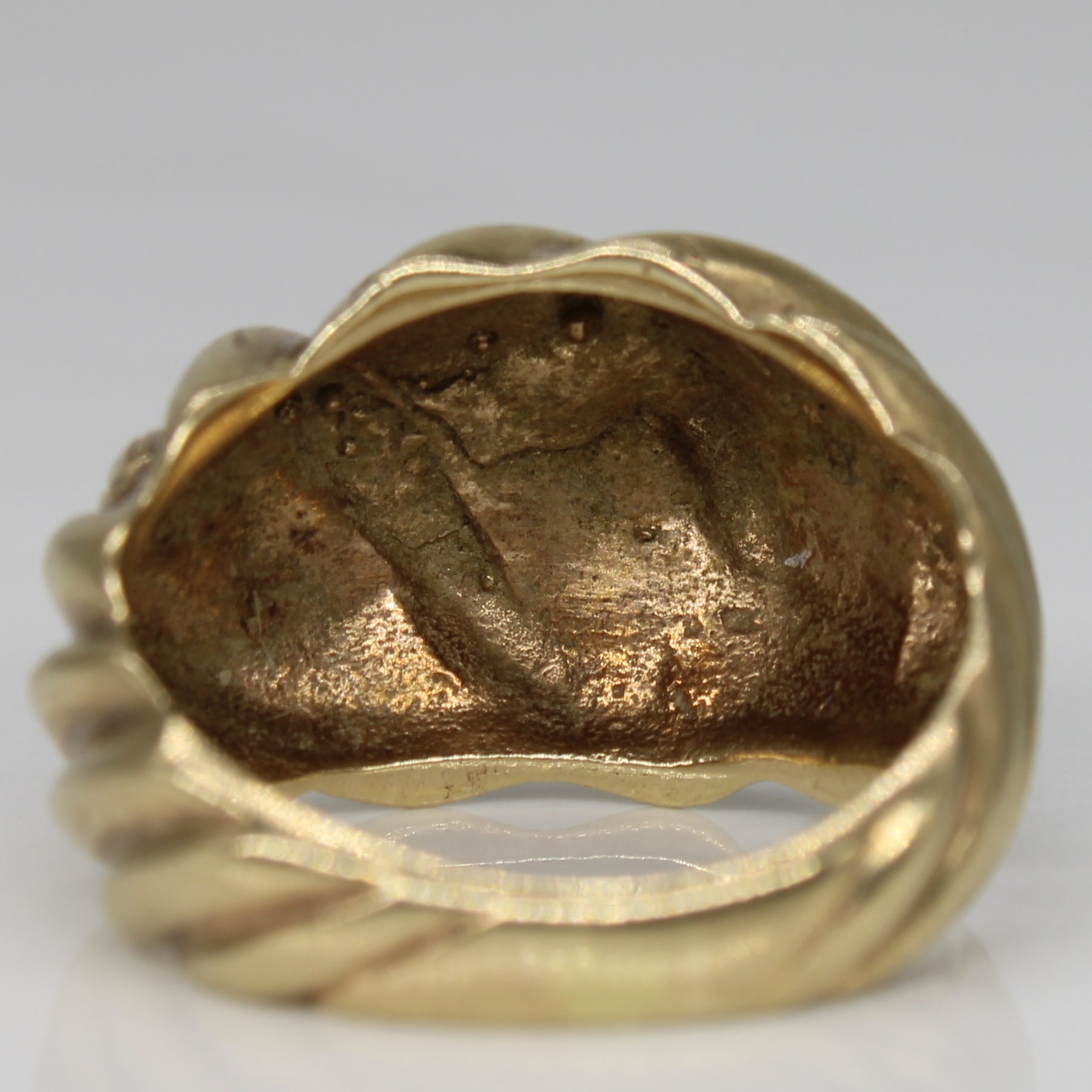 Yellow Gold Croissant Ring | SZ 3.5 |