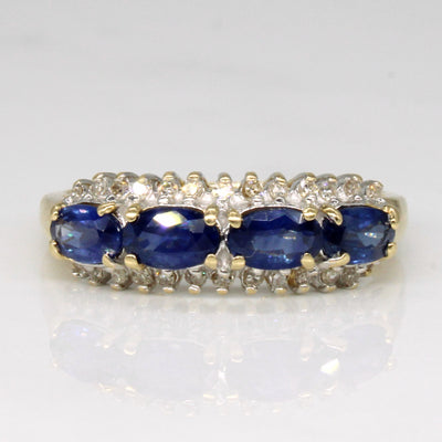 Sapphire & Diamond High Set Ring | 1.05ctw, 0.08ctw | SZ 7.75 |