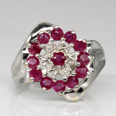 Ruby & Diamond Spiral Twist Ring | 0.78ctw, 0.01ctw | SZ 6.75 |