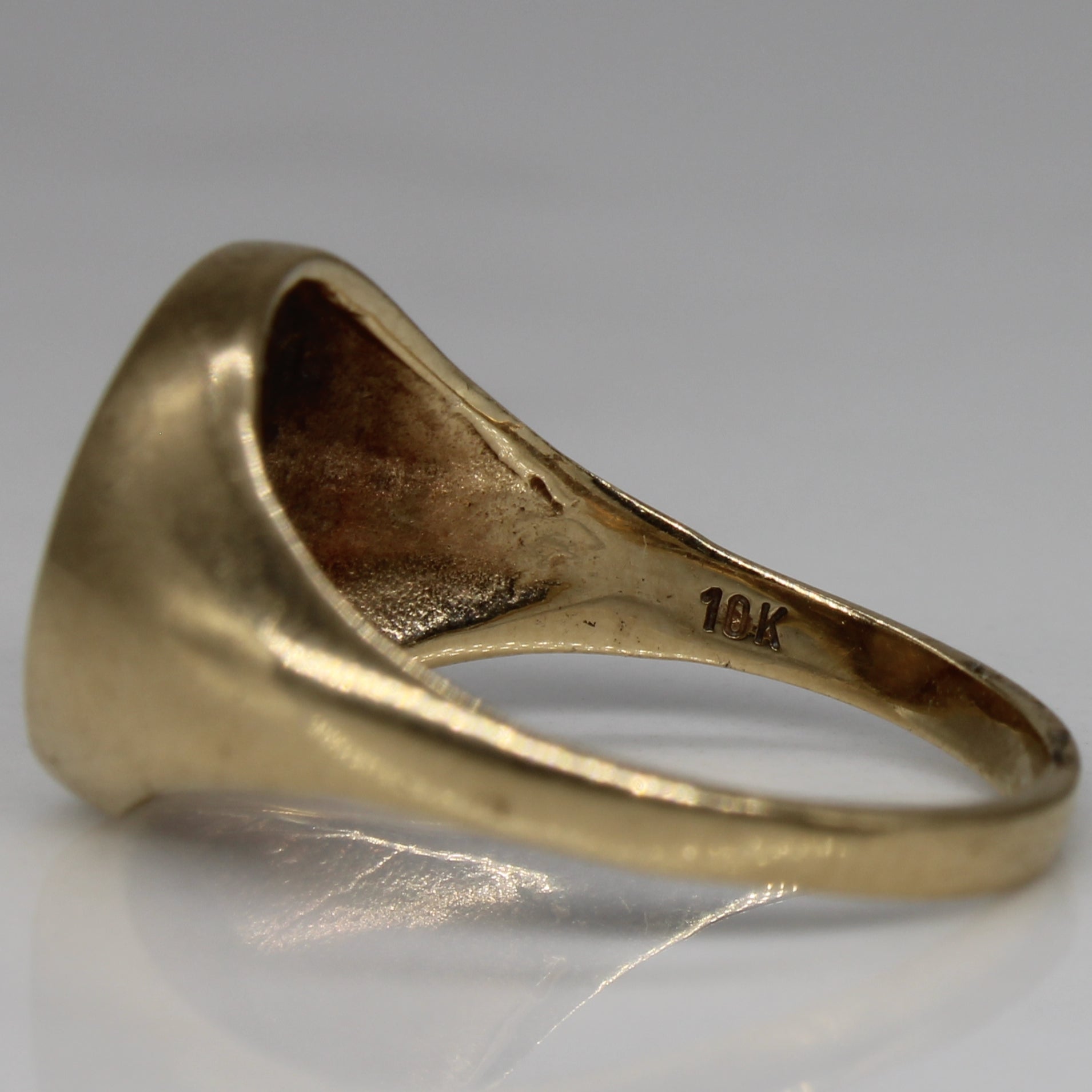 Yellow Gold Initial 'P.P.' Signet Ring | SZ 6.5 |