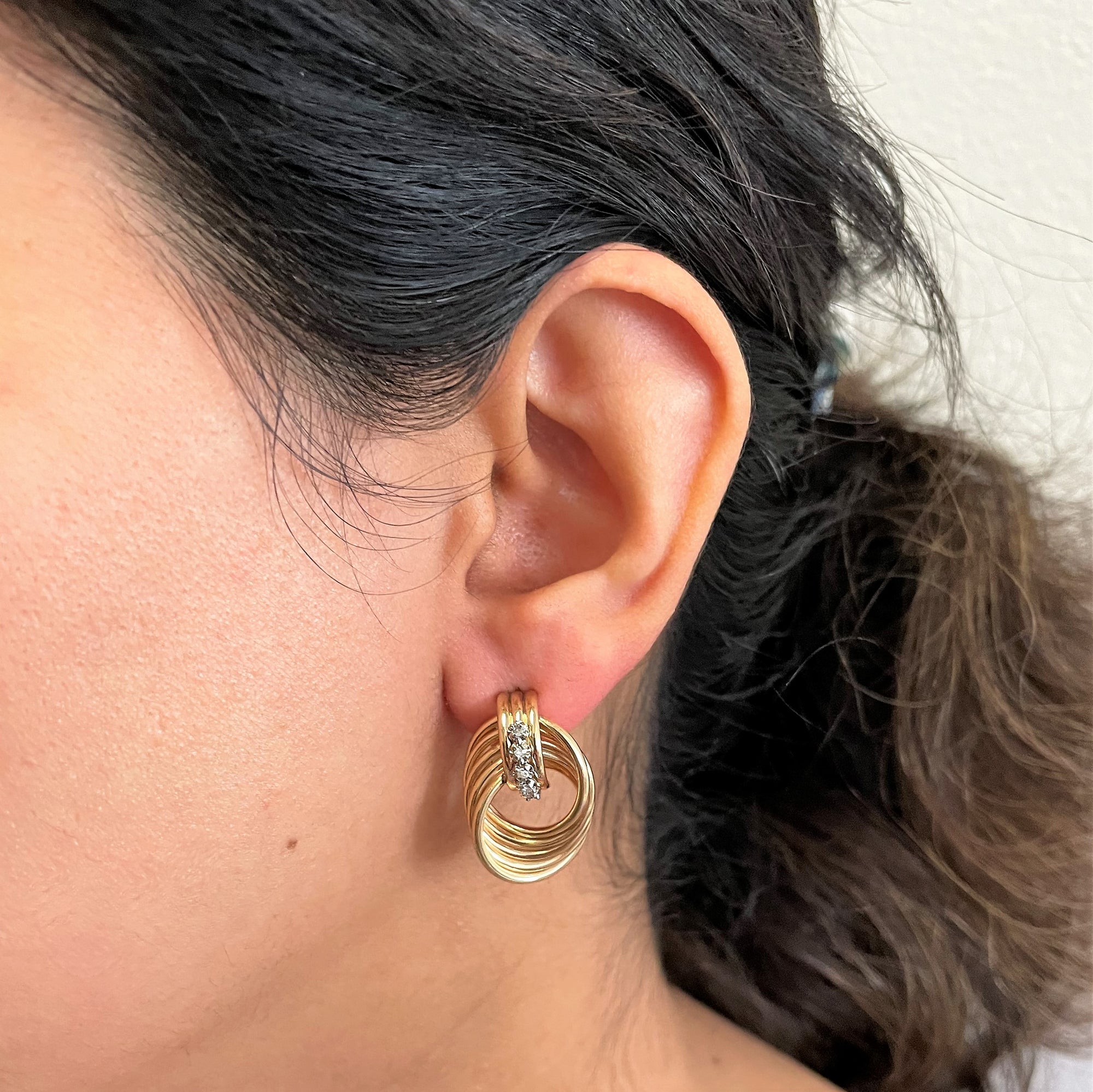 Diamond Swirl Earrings | 0.10ctw |