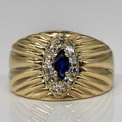 Sapphire & Diamond Cocktail Ring | 0.20ctw, 0.10ct | SZ 7 |
