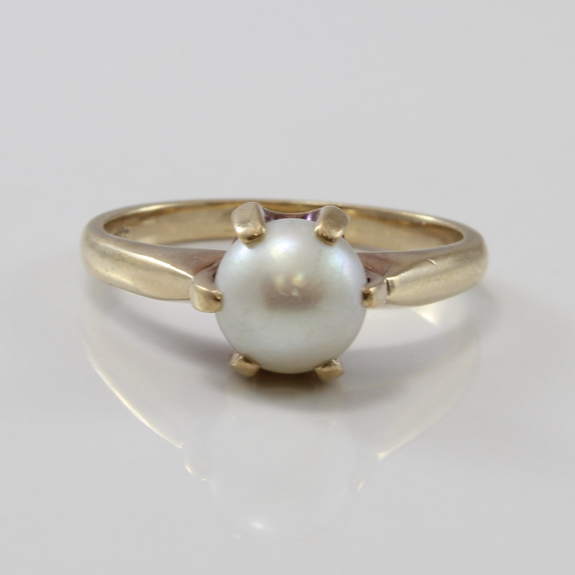 Six Prong Pearl Solitaire Ring | 2.00ct | SZ 5.75 |